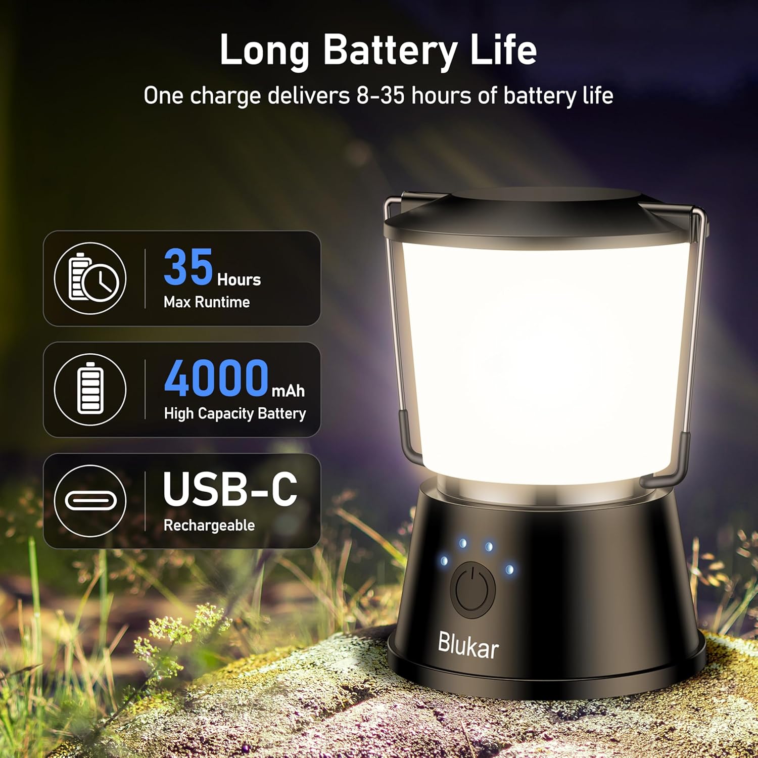 Thumbnail 5 de Blukar Camping Lantern Rechargeable 1 LED light 🌟🏕
