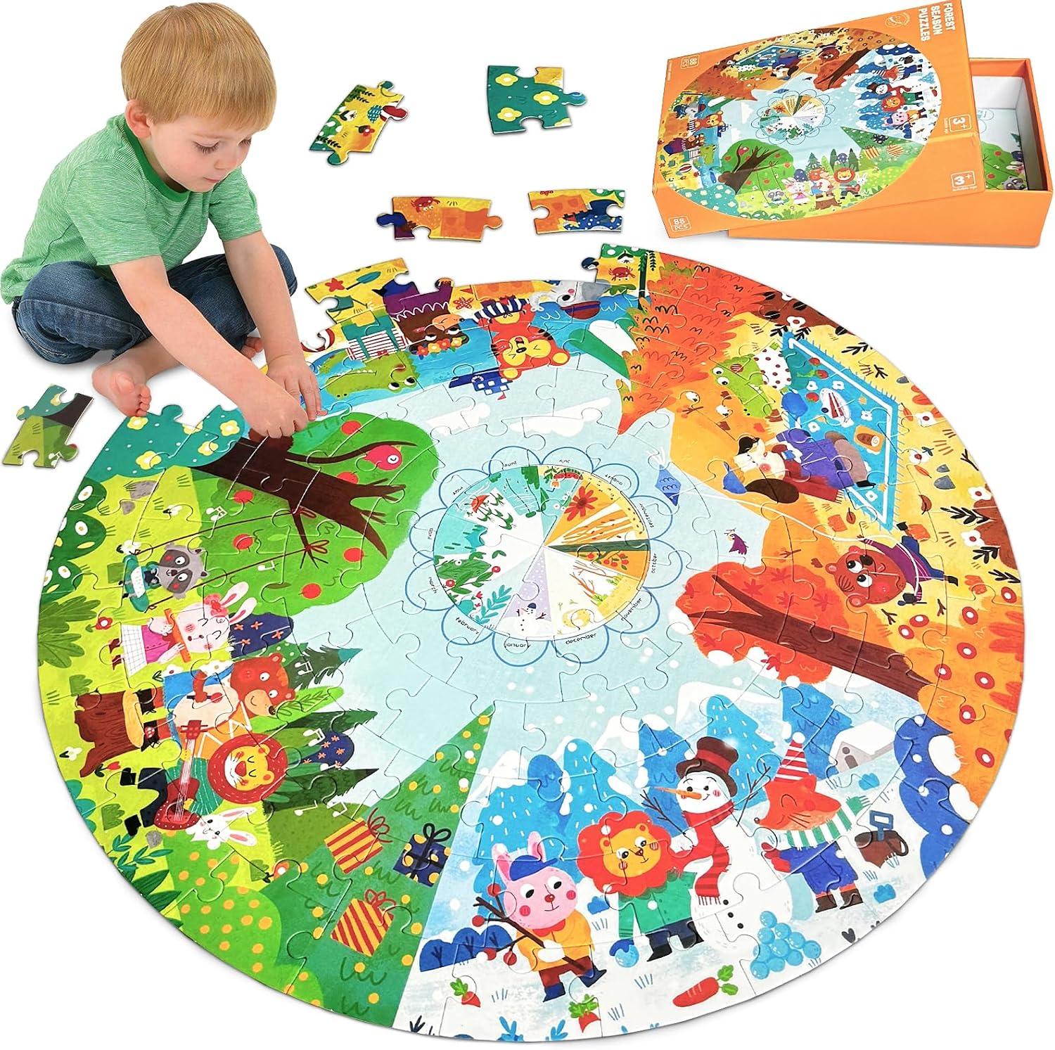 Detalle de Kulveanju Kinderpuzzle 88 Teile 53x53 cm