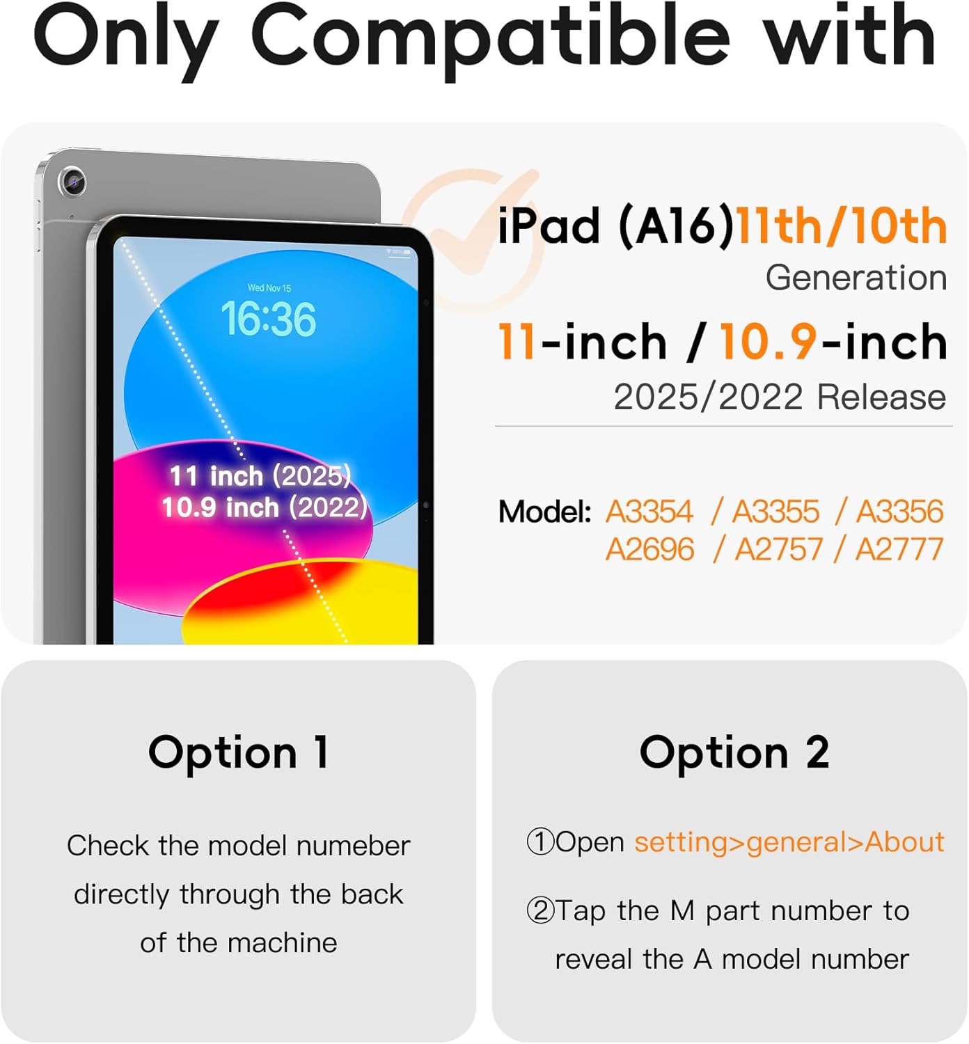 Thumbnail 1 de BATYUE Heavy Duty Case for iPad (A16) 11th/10th Gen (11''/10.9'') in Navy Blue