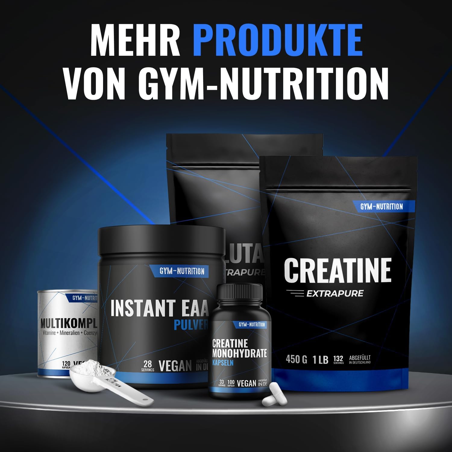 Detalle de Creatin Monohydrat Pulver – 1 kg von Gym Nutrition