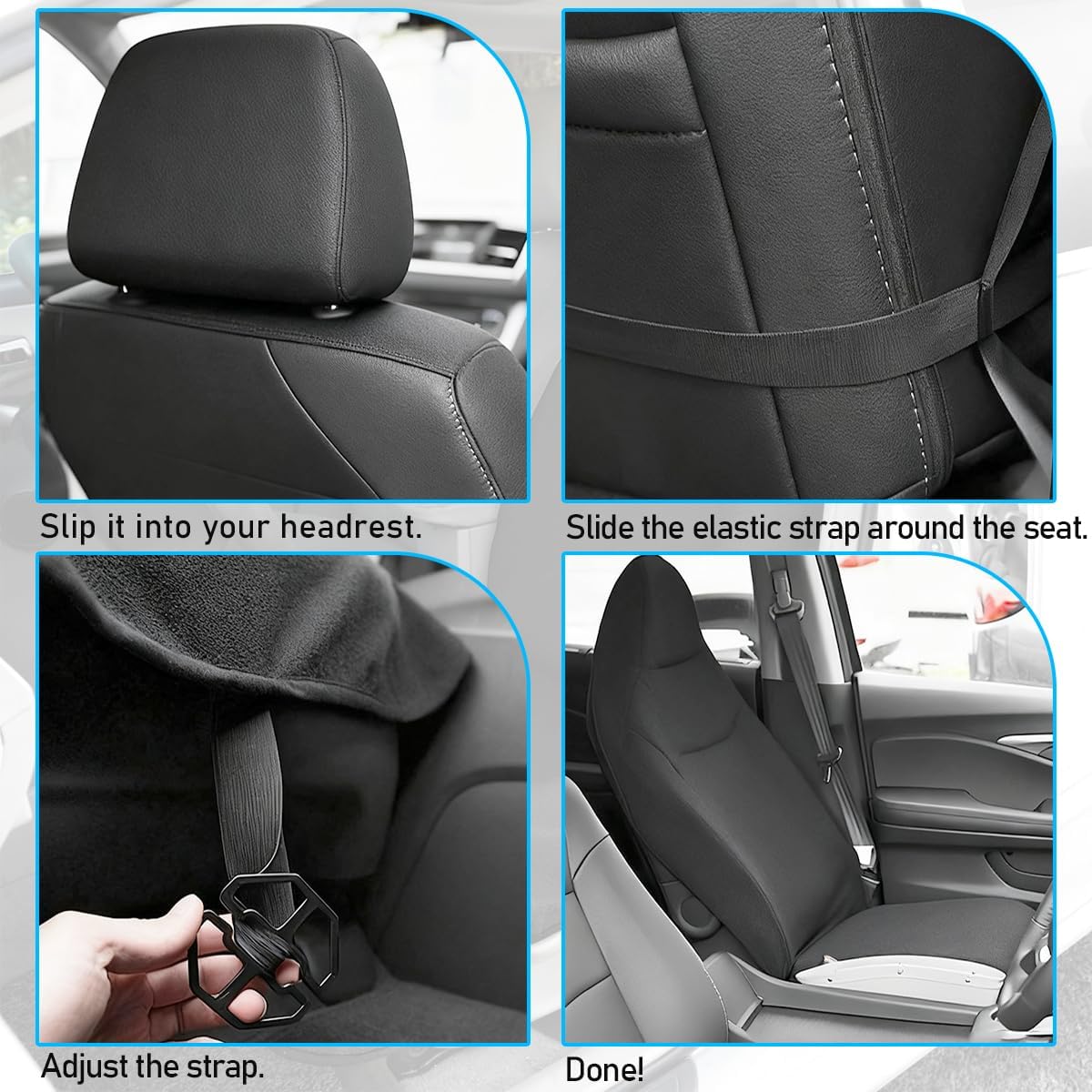Thumbnail 3 de Mandark 2-Piece Green Terry Cloth Front Seat Covers, Waterproof and Washable