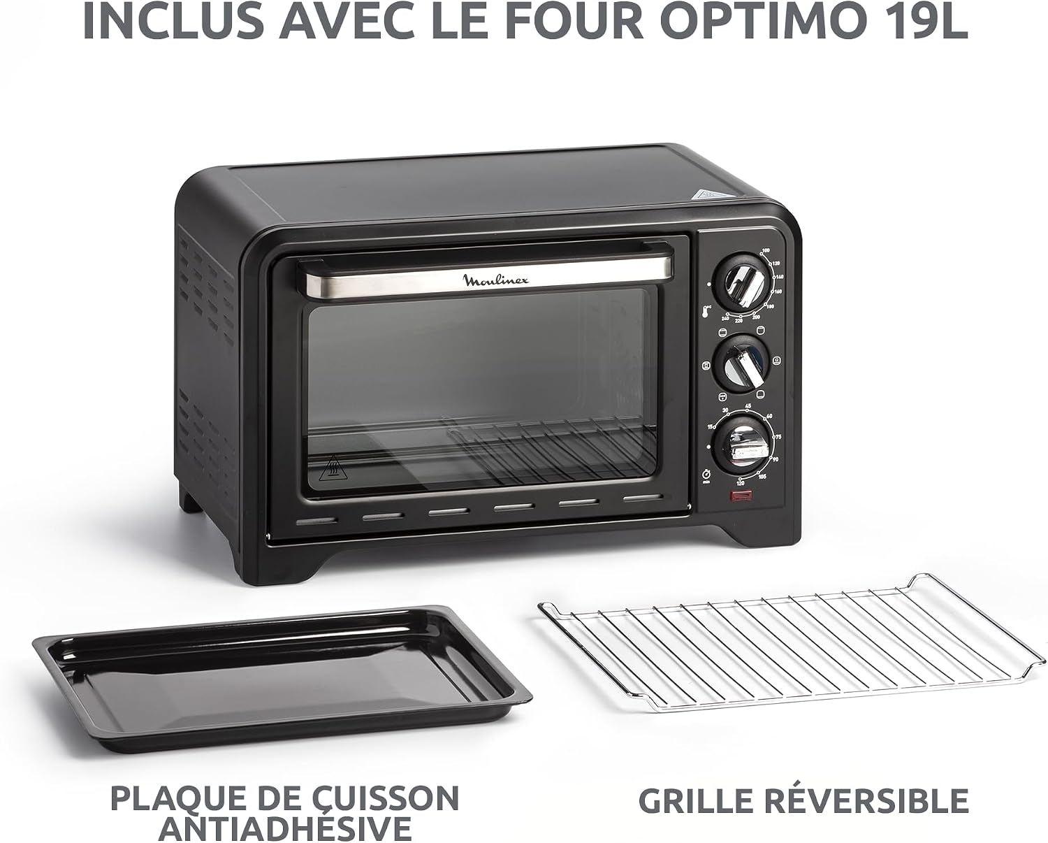 Detalle de Moulinex Four Optimo - Chaleur tournante 19 L Noir