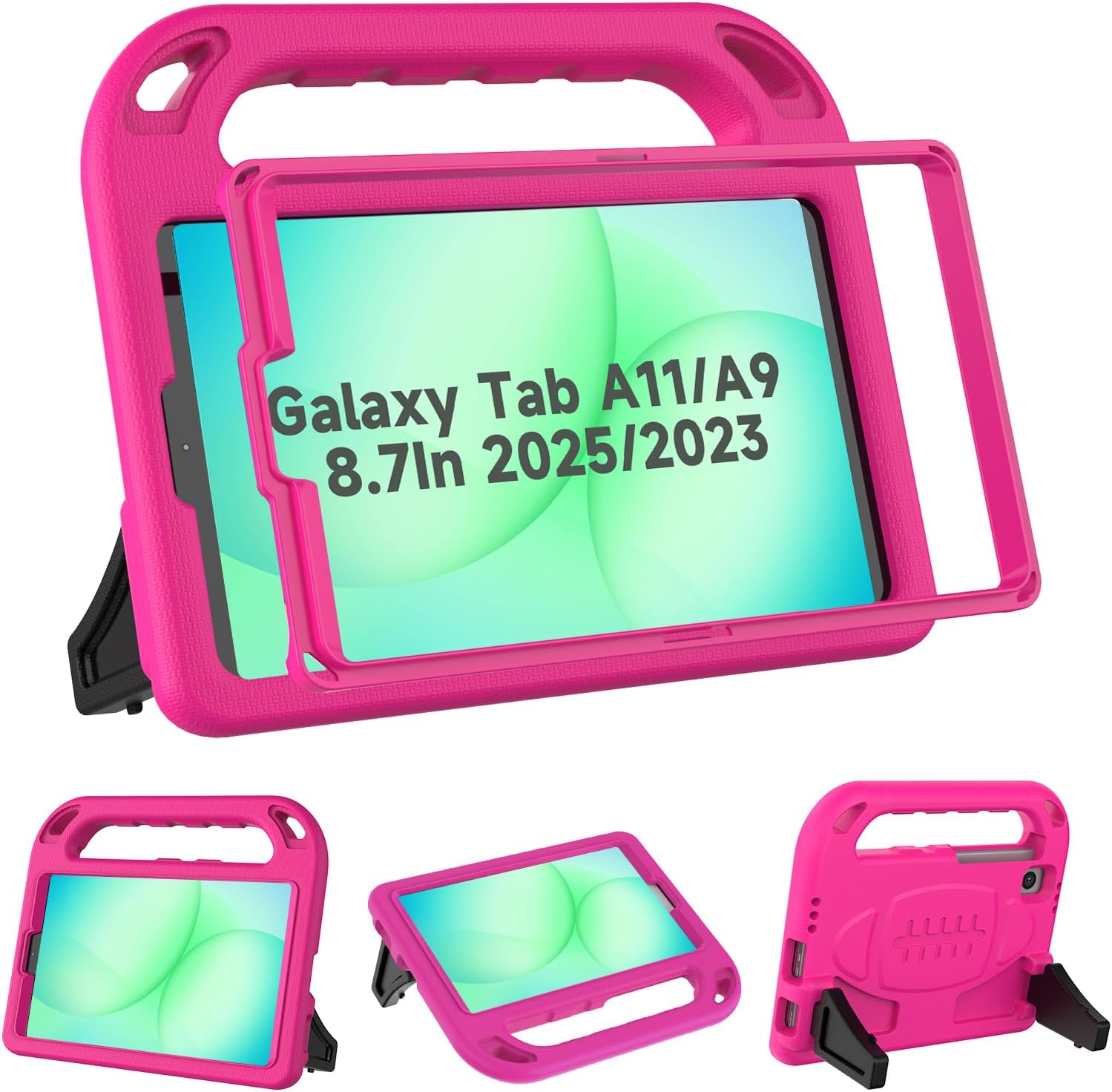 Detalle de SINSO Rose Case for Samsung Galaxy Tab A11/A9/A7 Lite 8.7" (2025/2023/2021) with Built-in Screen Protector