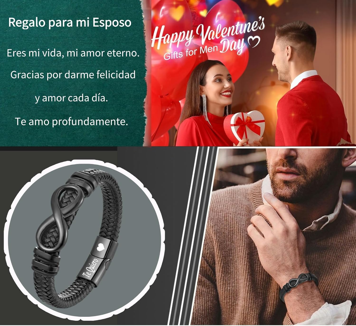Thumbnail 1 de Gkmamrg Pulsera cuero 21 cm