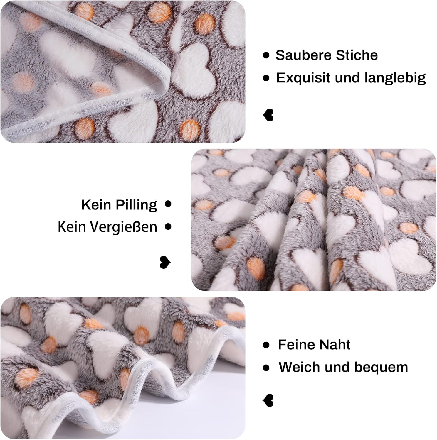 Thumbnail 1 de Demigeat Hundedecke & Katzendecke im 3er-Set – flauschig, waschbar für kleine bis mittlere Hunde und Katzen