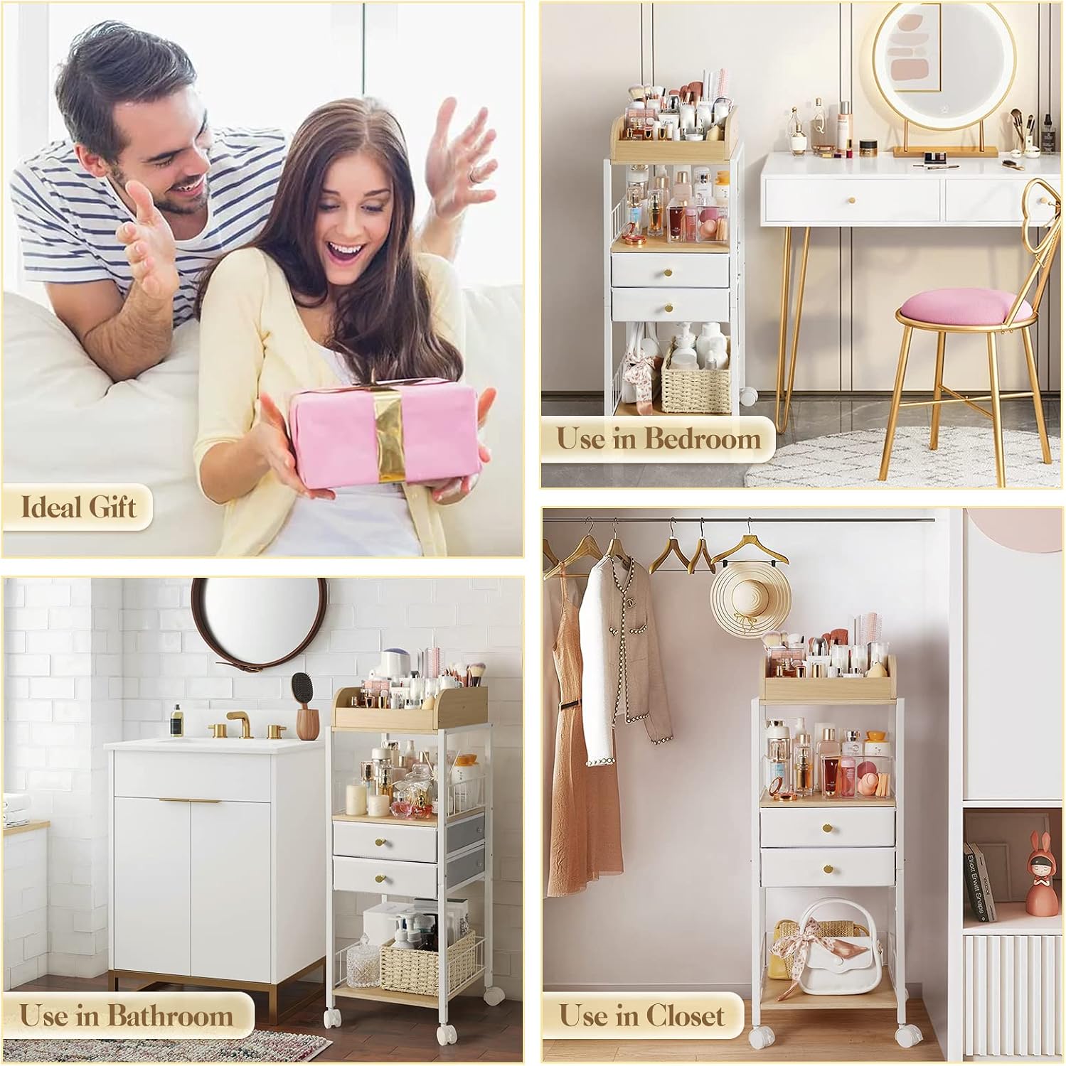 Thumbnail 6 de Bikoney Makeup Organiser with Drawers and Wheels