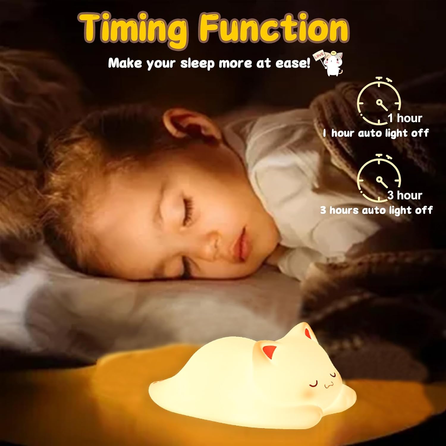 Detalle 2 de Tremdwoto Cat Night Light 1 Hour Timer