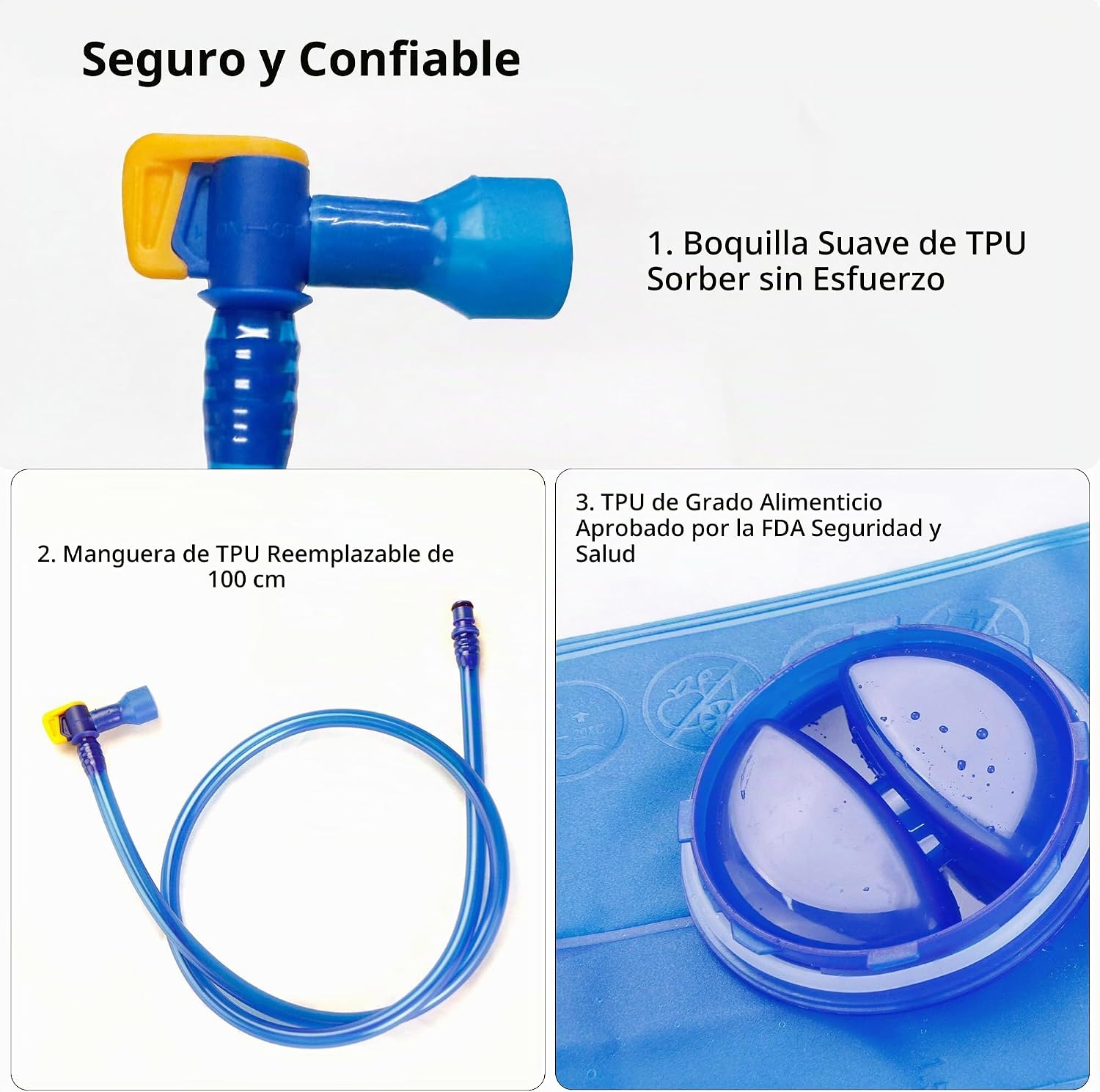 Detalle de Unigear Bolsa de Agua para Mochila de Hidratación con Tubo Desmontable
