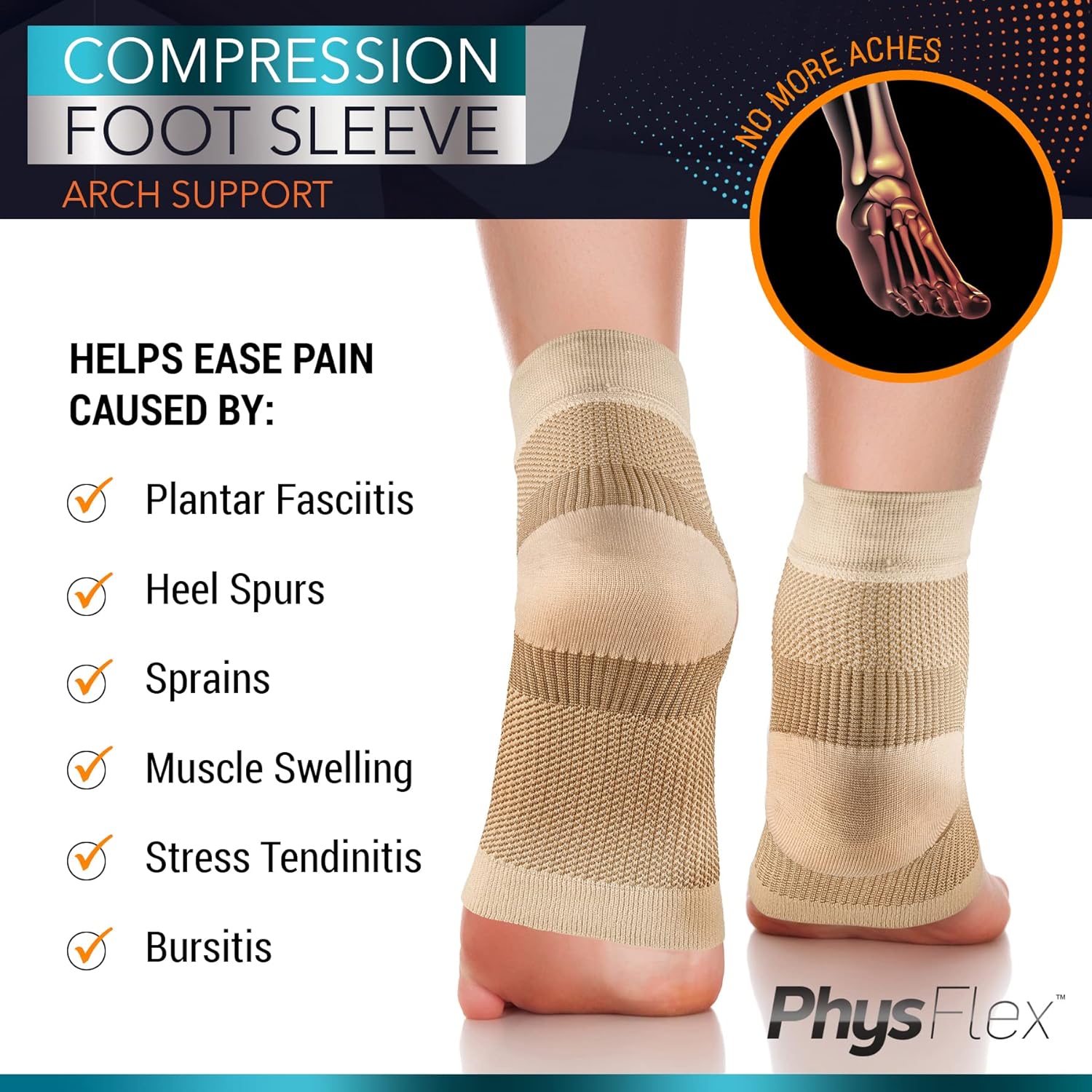 Thumbnail 6 de Compression Socks 20-30mmHg for Plantar Fasciitis & Foot Pain Relief – Ankle Compression Sleeve (Pair)