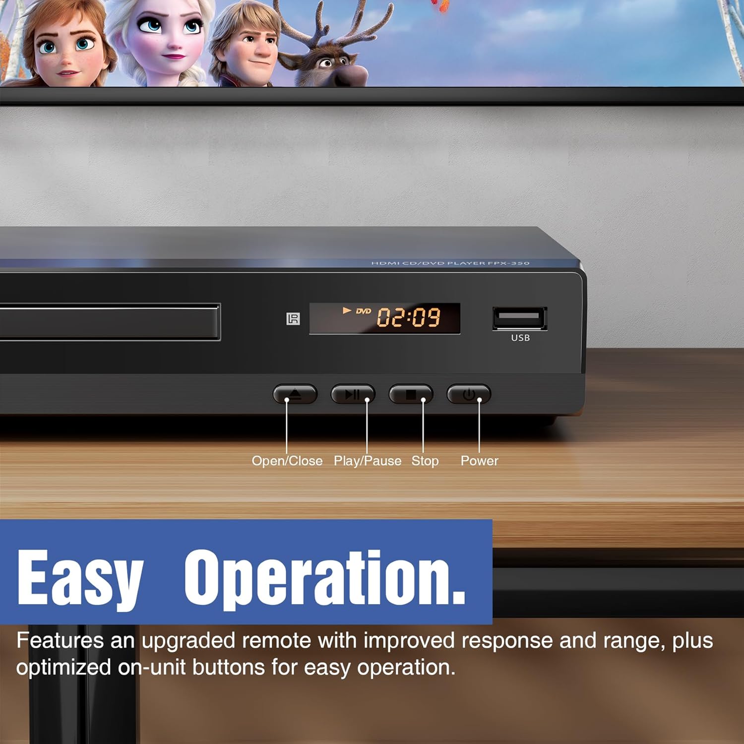 Thumbnail 6 de Nodrax FlexaPlay Region-Free HDMI DVD Player (1080p Upscaling, USB, Mini Compact Design)
