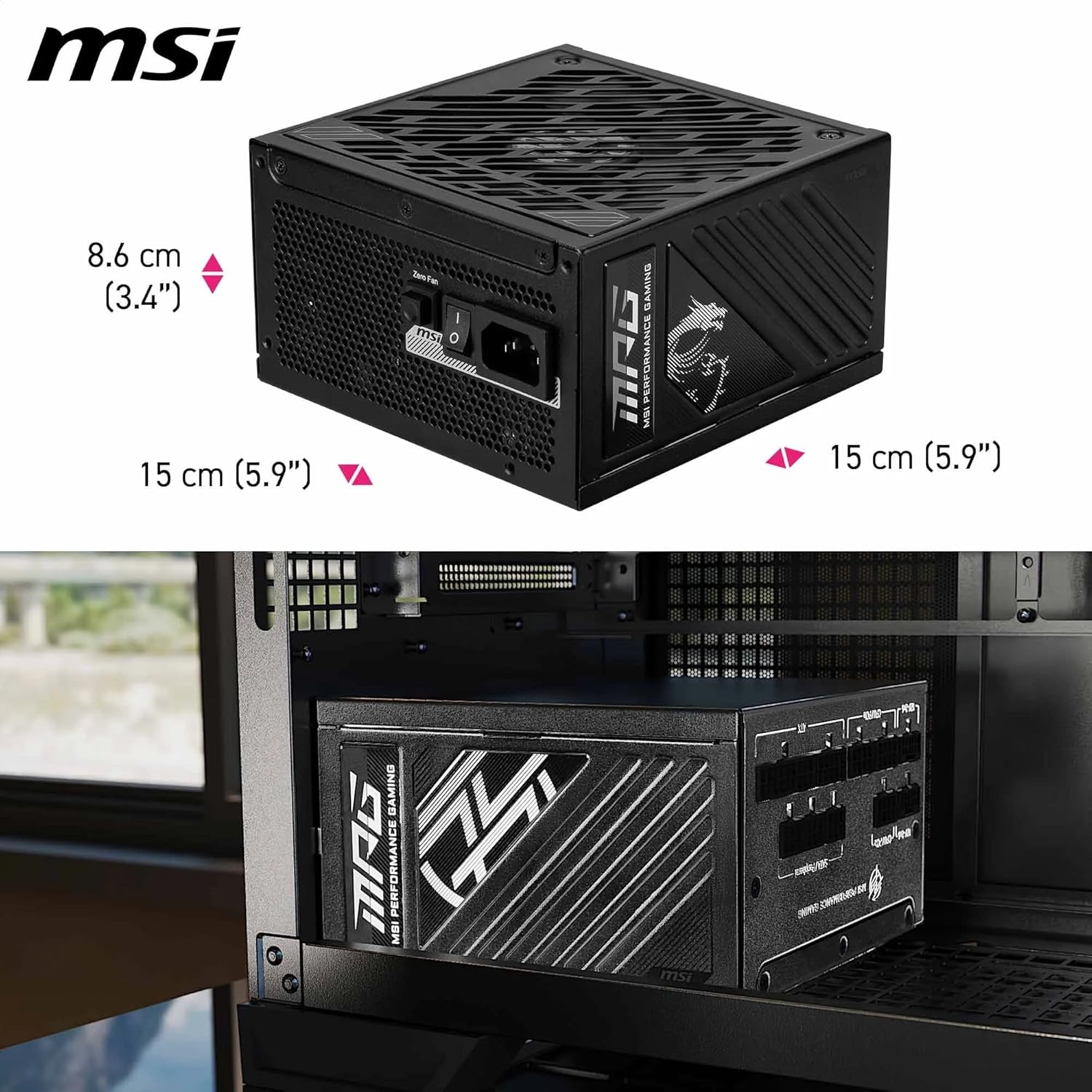 Thumbnail 5 de MSI MPG A1000GS PCIE5 1000W ATX 3.1 Modular PSU (80 PLUS Gold, PCIe 5.1 support)