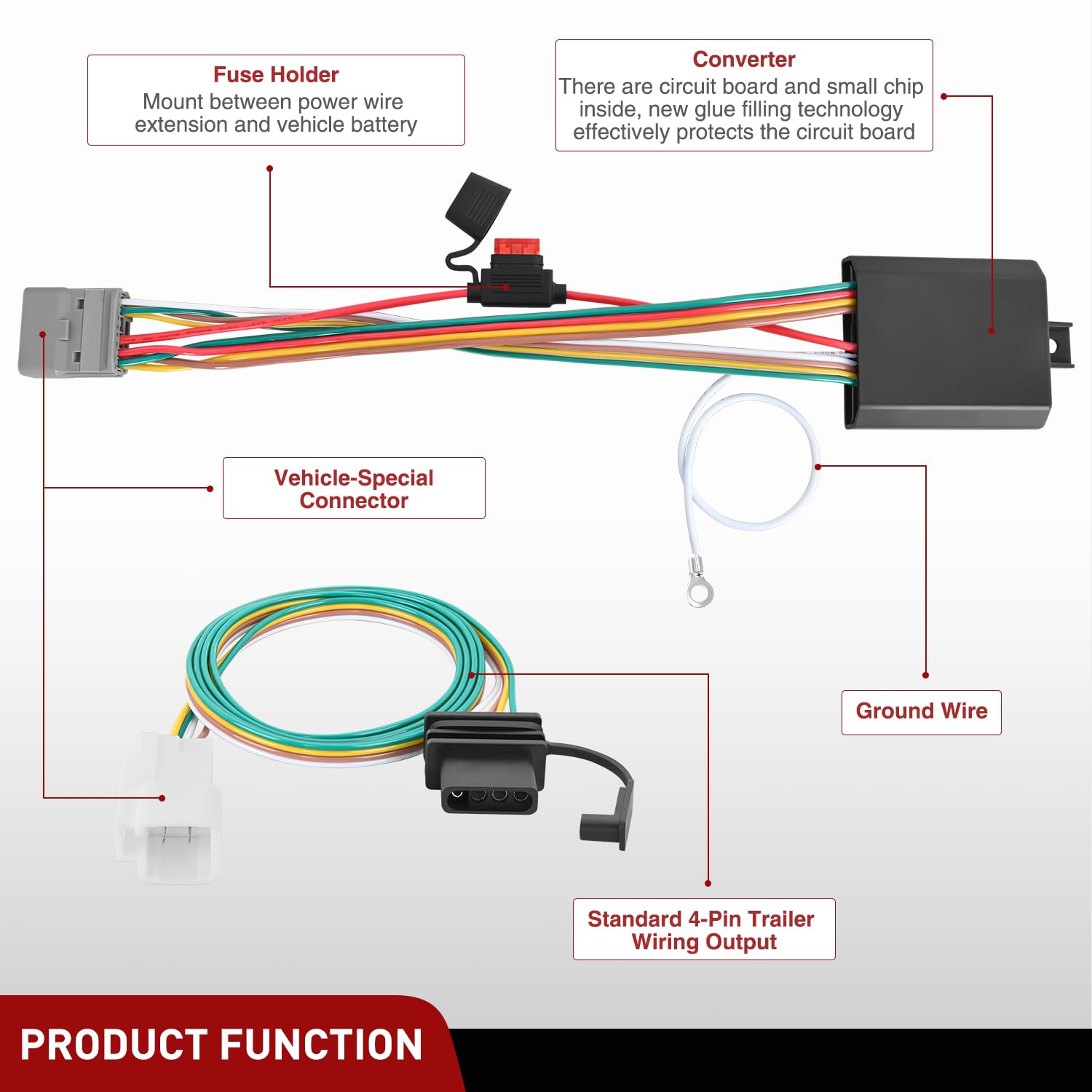 Thumbnail 5 de Nilight 4-Pin Trailer Wiring Harness