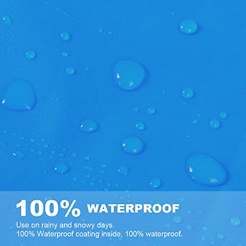 Detalle de Vicloon Chubasqueros Impermeable: Ponchos de lluvia EVA reutilizables, 2 piezas (Azul) para viajes y outdoor