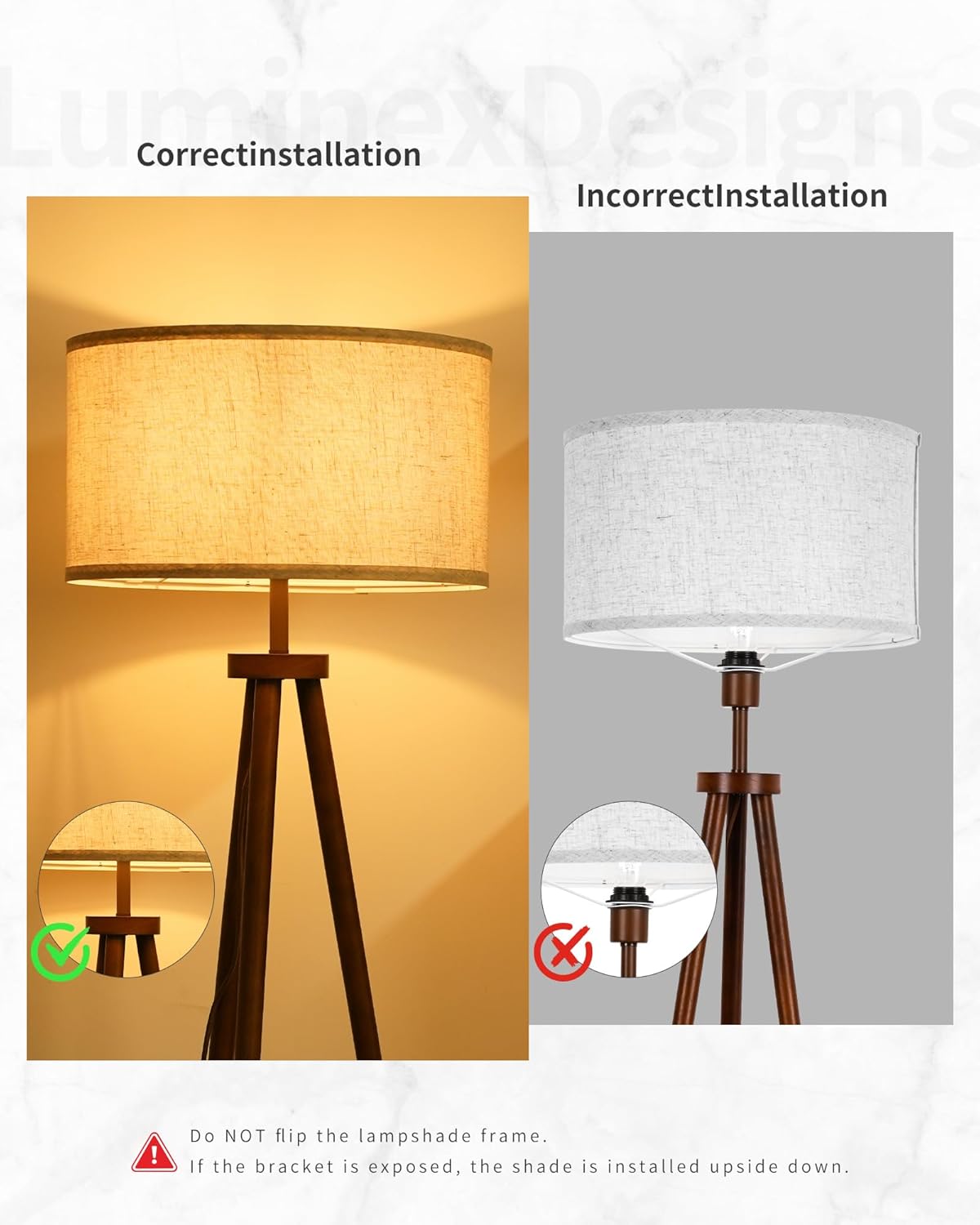 Thumbnail 5 de LuminexDesigns Tripod Floor Lamp with Linen Lampshade, 2-Tier Storage Shelf Standing Lamp with Foot Switch, Smart Bulb Compatible, Floor Standing Lamp for Living Room and Bedroom( Bulb Not Included)
LuminexDesigns Tripod Floor Lamp with Linen La…