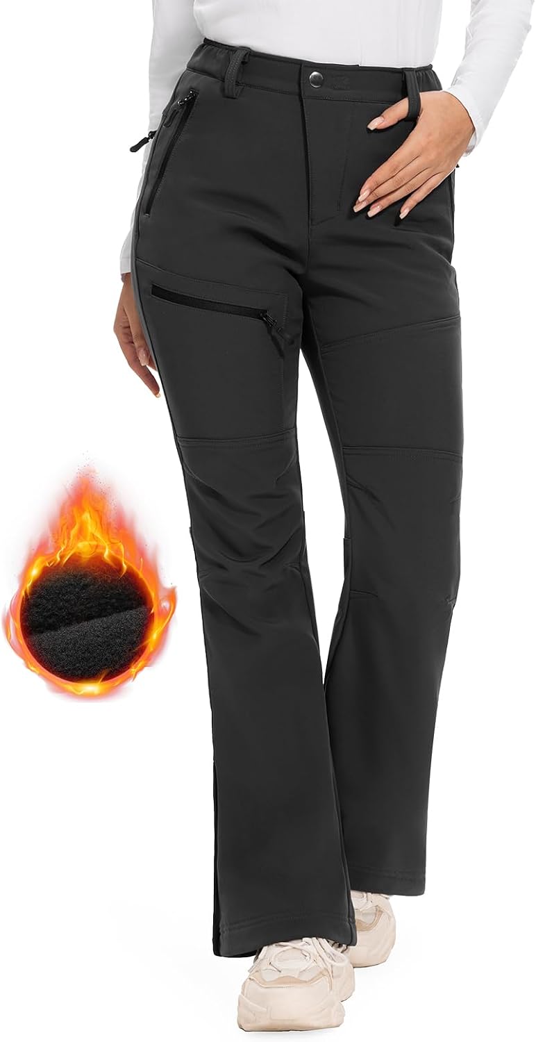 Detalle de Hiauspor Women's Snow Pants Fleece-Lined