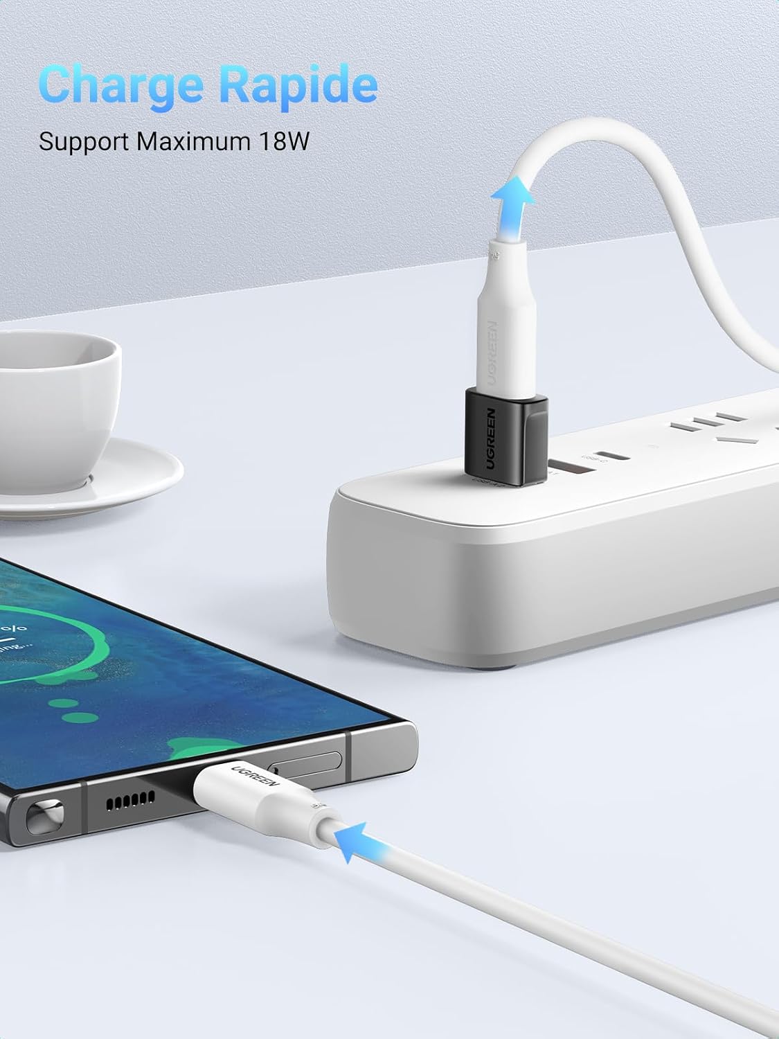 Detalle de UGREEN USB 3.2-adapter van USB-A naar USB-C, 10 Gbps, 2 stuks