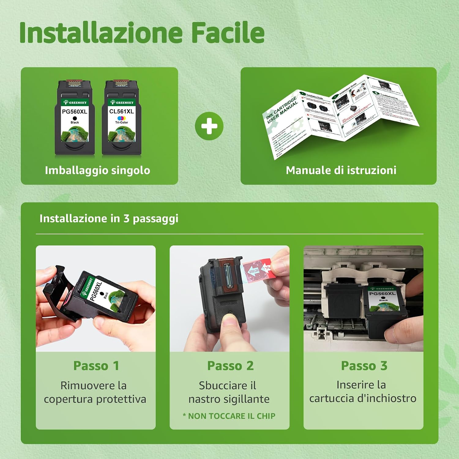 Thumbnail 4 de GREENSKY 560 561 XL Cartucce sostitutive 2 pezzi