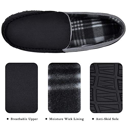Detalle de MIXIN Men's Casual Slip On Moccasins: Micro Suede Flats with Memory Foam