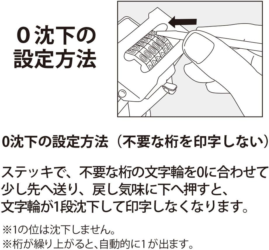 Thumbnail 4 de PLUS ナンバーリング A型(A字体) 30-481 IJ-067A(A) 6桁・黒インク付属