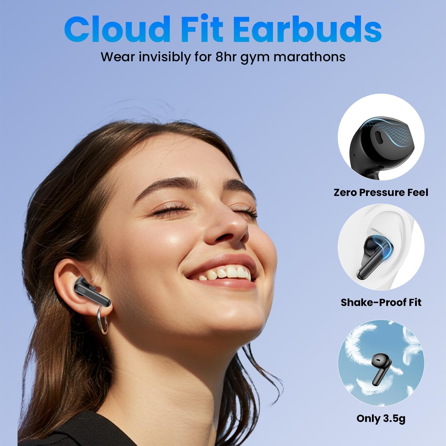 Detalle 2 de Haqquio Wireless Earbuds 48H Bluetooth Earbuds