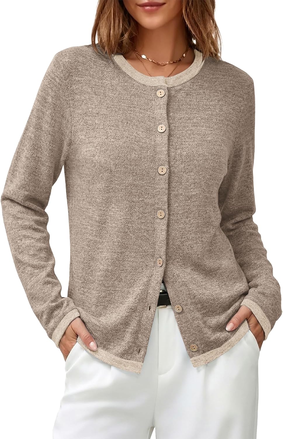 Thumbnail 3 de WIHOLL Women's Cardigan Sweater in Knit