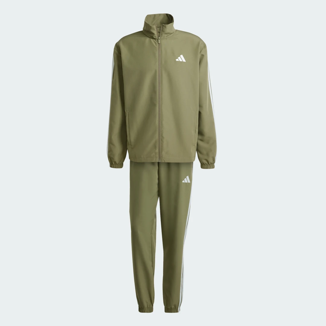 Detalle 2 de CHÁNDAL DE TEJIDO TÉCNICO 3 STRIPES de Adidas – verde