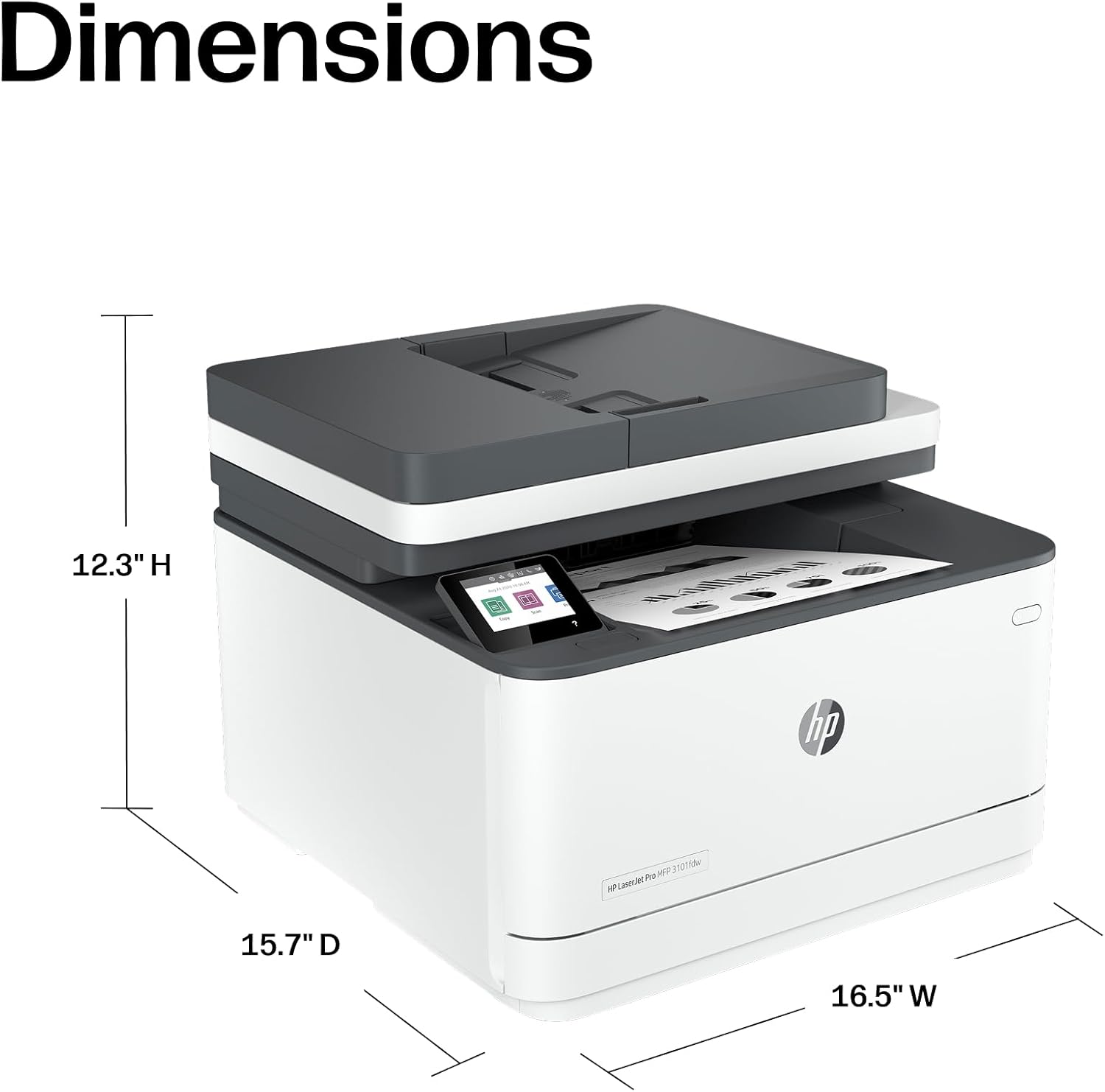 Detalle 2 de HP monochrome laser all-in-one printer 3101fdw