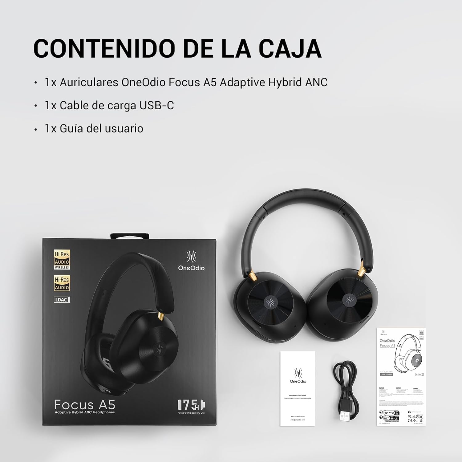 Thumbnail 7 de OneOdio Focus A5: Auriculares Bluetooth 75H 🎧, Cancelación Ruido