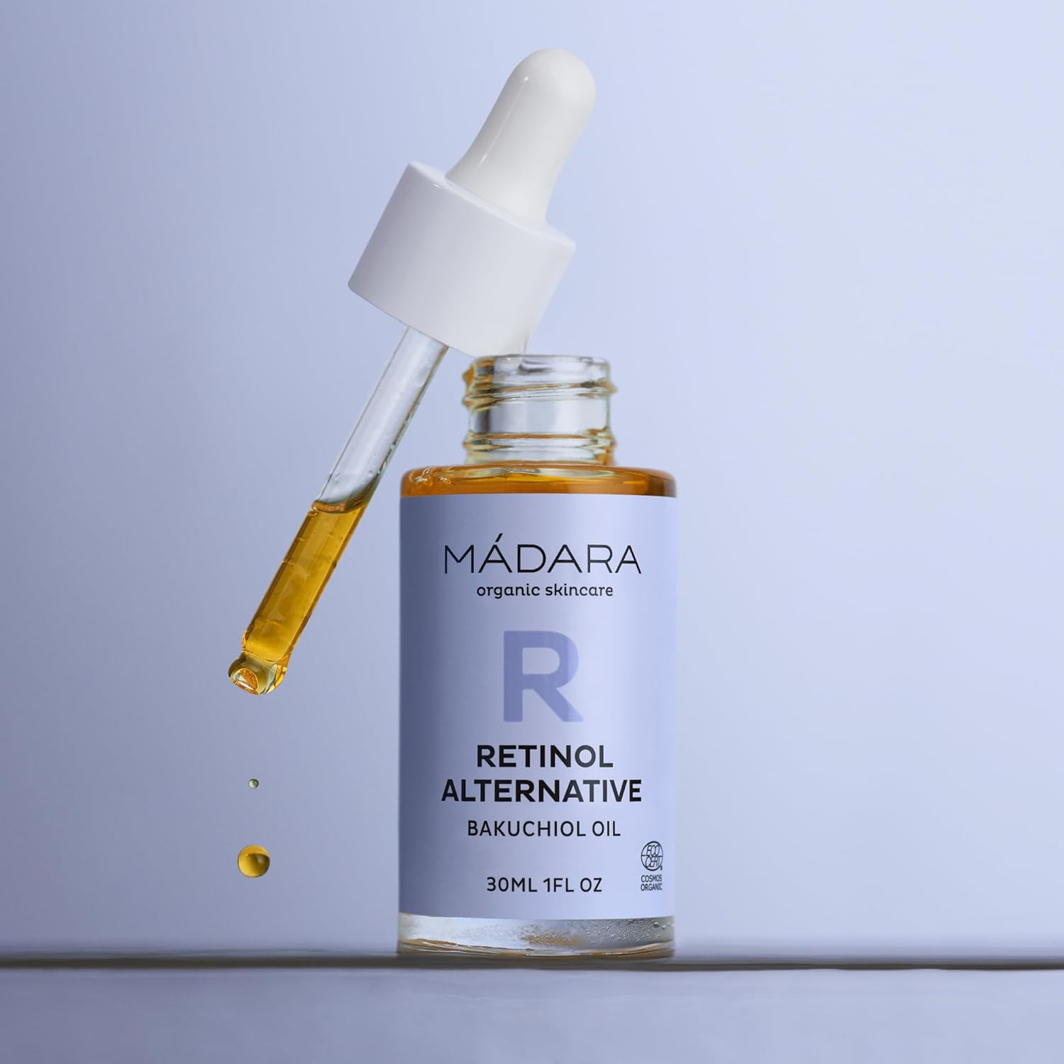 Detalle de MÁDARA Bakuchiol Huile de 30 ml – Huile anti-âge au Bakuchiol pour le visage