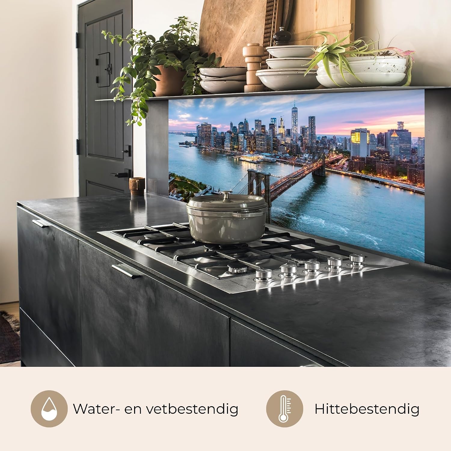 Thumbnail 6 de KitchenYeah New York - Skyline keukenachterwand 80 x 150 cm, zelfklevend kunststof