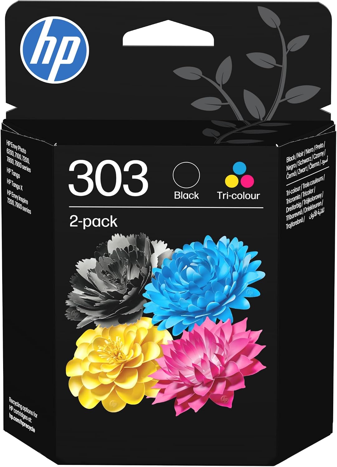 Detalle de HP 303 Nero e Tricromia – Confezione da 2 Cartucce (Nero e Colore), compatibile con le stampanti HP Env y Tango X