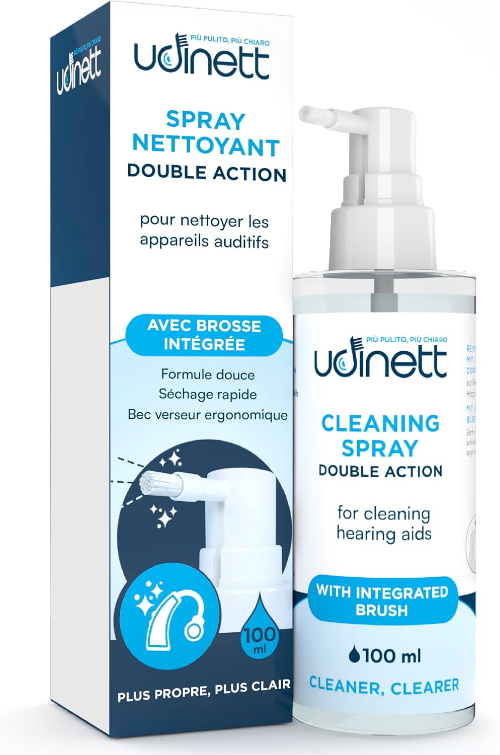 Thumbnail 6 de 200 lingettes humides biodégradables Udiclean à séchage rapide pour le nettoyage des appareils auditifs