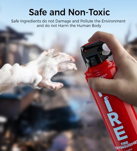 Thumbnail 5 de AmzBoom 2-Pack Fire Extinguisher for Home, Kitchen, Car, and Grill – Eco-Friendly, 8-in-1 Protection