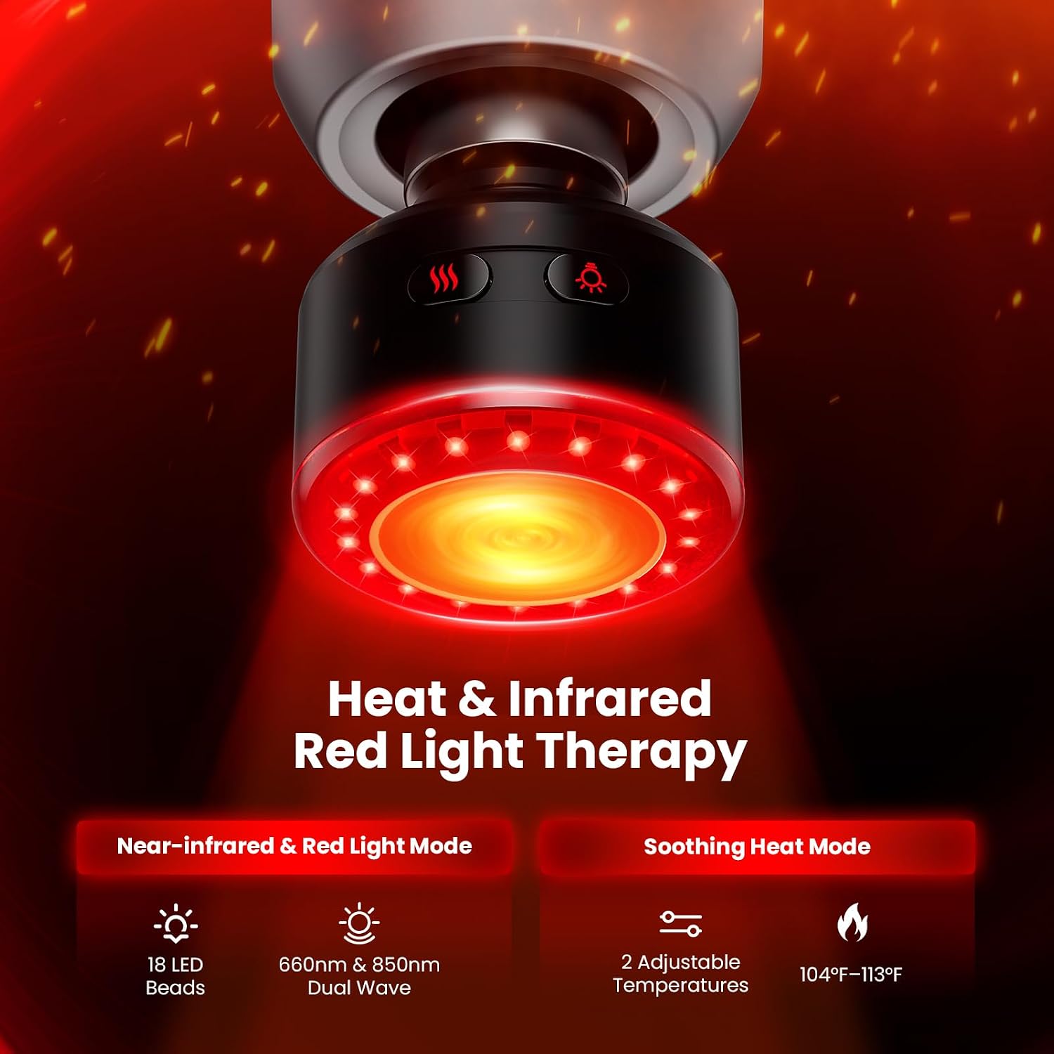 Detalle de BOB AND BRAD C2 Ultra Massage Gun with Heat & Red LED Therapy Head