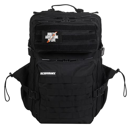 Detalle de ELITRAINX Mochila 45L Táctica: Repelente al agua, cabina de avión y compartimentos pensados para deporte