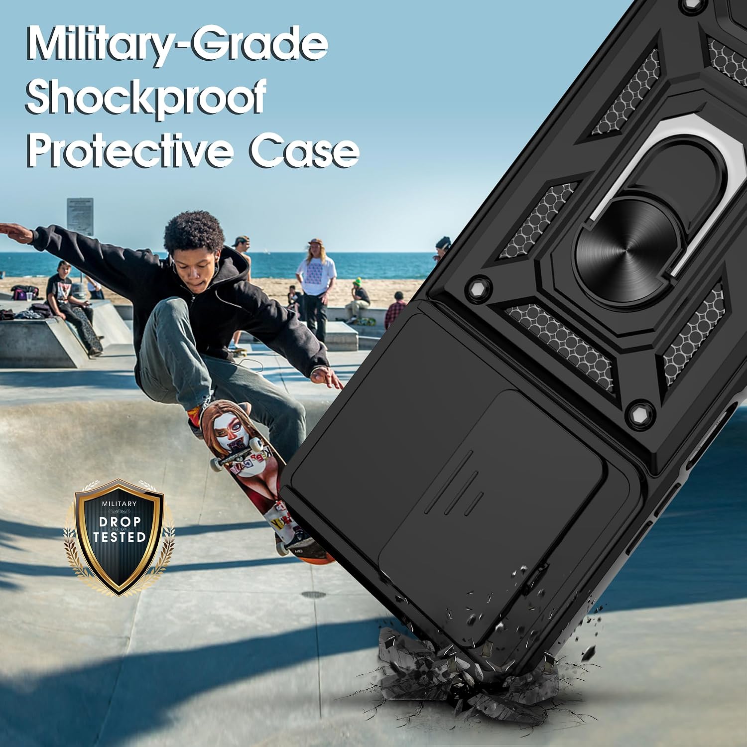 Thumbnail 2 de Jshru Case for Honor X6c with Screen Protector and Ring Kickstand (Rose Gold)