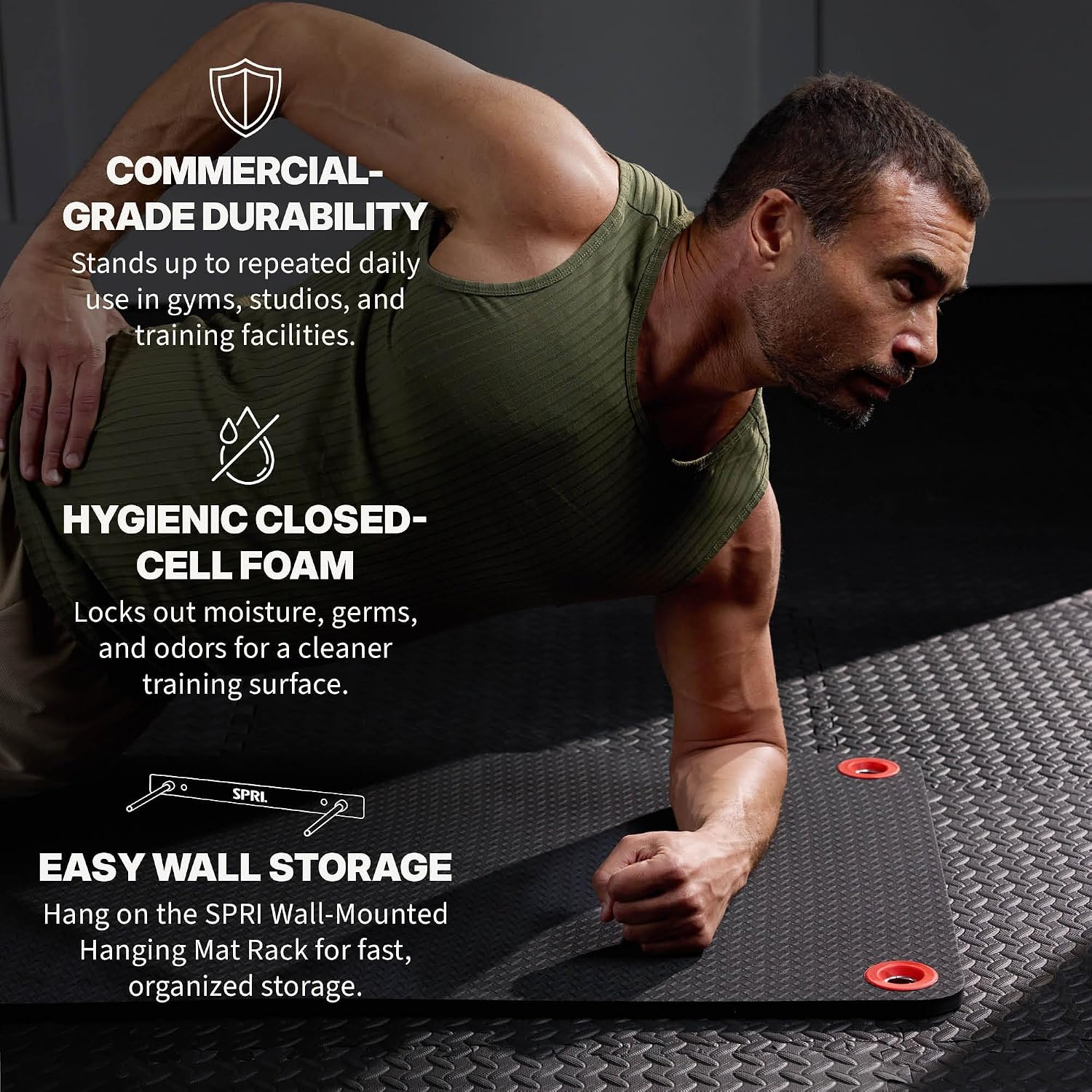 Detalle de SPRI Exercise Mat with Closed-Cell Foam