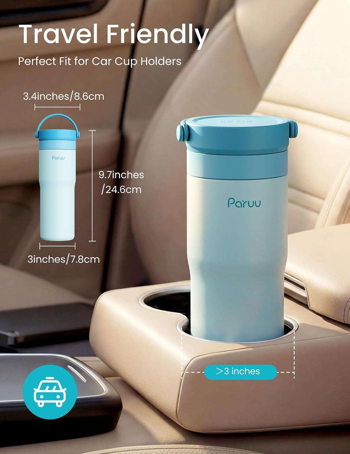 Thumbnail 4 de Paruu Portable Breast Milk Cooler, 304 Stainless Steel, Blue