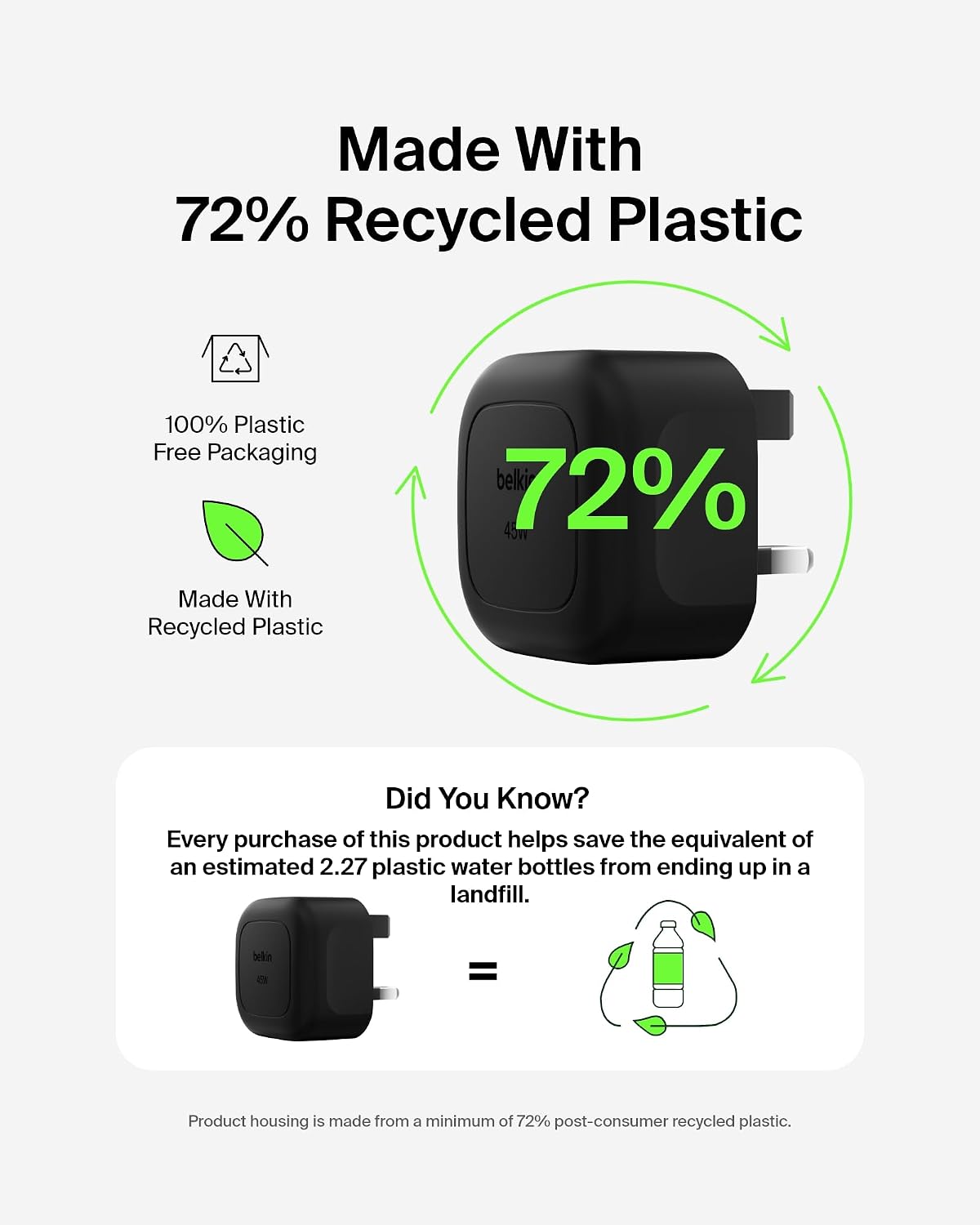 Thumbnail 6 de Belkin Compact Wall Charger 45W + USB-C to USB-C Cable: Fast, versatile charging in a compact package