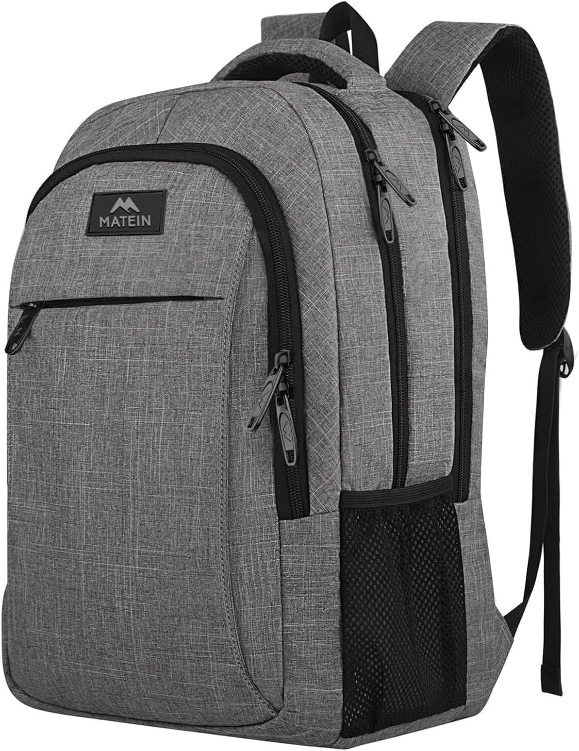Detalle de MATEIN Travel Laptop Backpack 15.6 Inch Grey – Organized College & Travel Bag