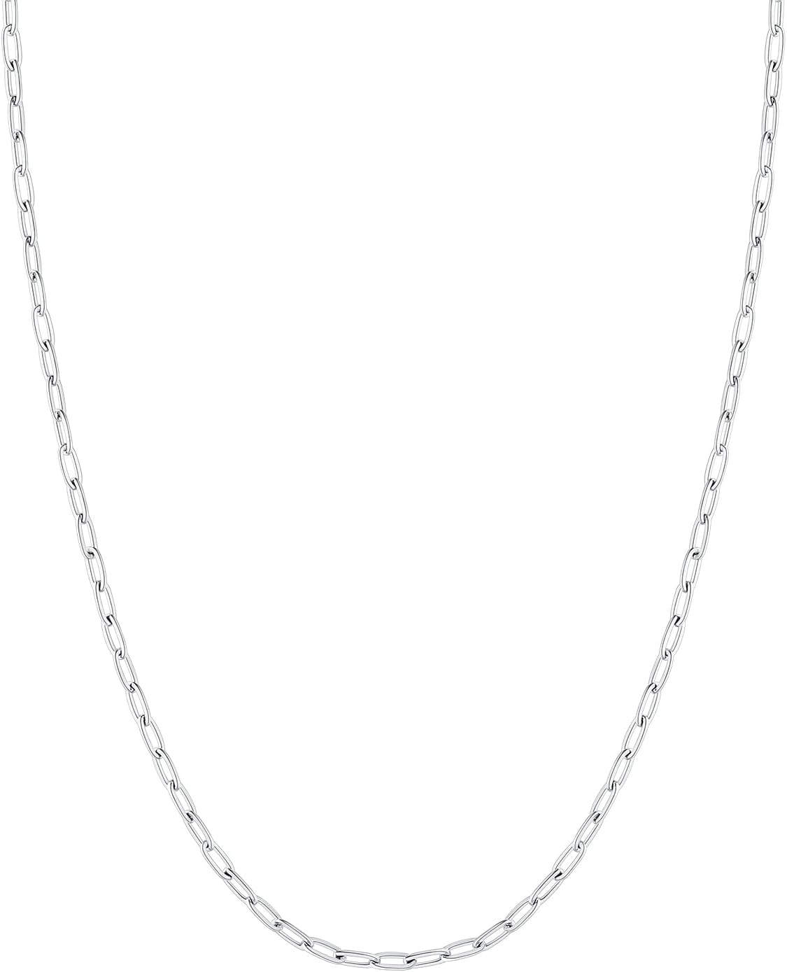 Detalle de FOCALOOK Chaîne Trombone Femme en Acier Inoxydable 316L – Longueur 35–60 cm, 1,8 mm, avec boîte