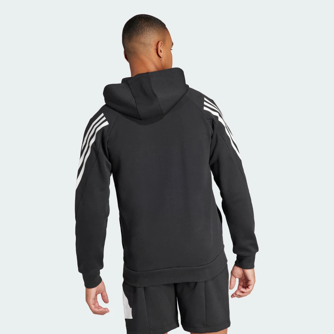Thumbnail 1 de Chaqueta con capucha Future Icons 3 bandas de Adidas (negra)