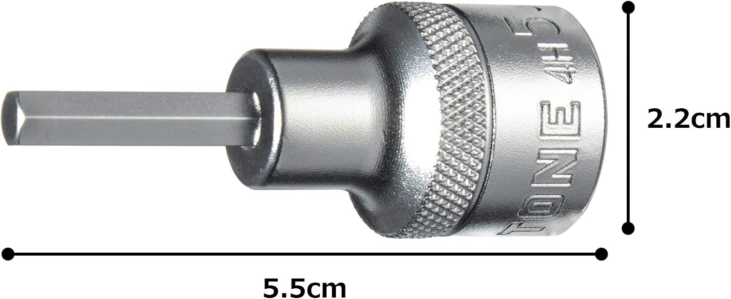 Detalle 1 de トネ(TONE) HP4H-05 ヘキサゴンソケット 差込角12.7mm・二面幅5mm