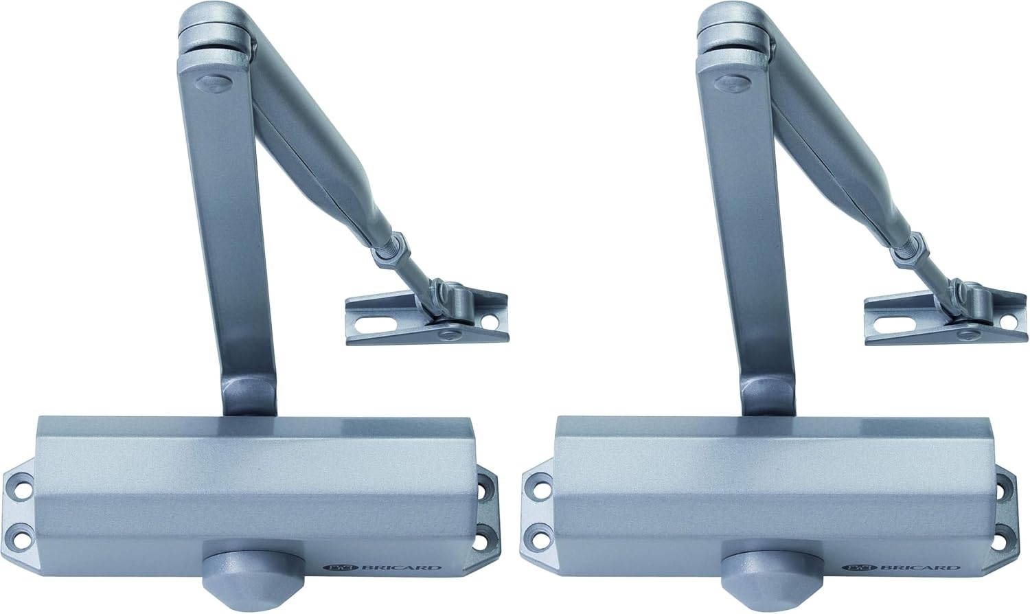 Detalle de Bricard 6100107 Ferme-Porte à bras compas force 2 à 4 – argent