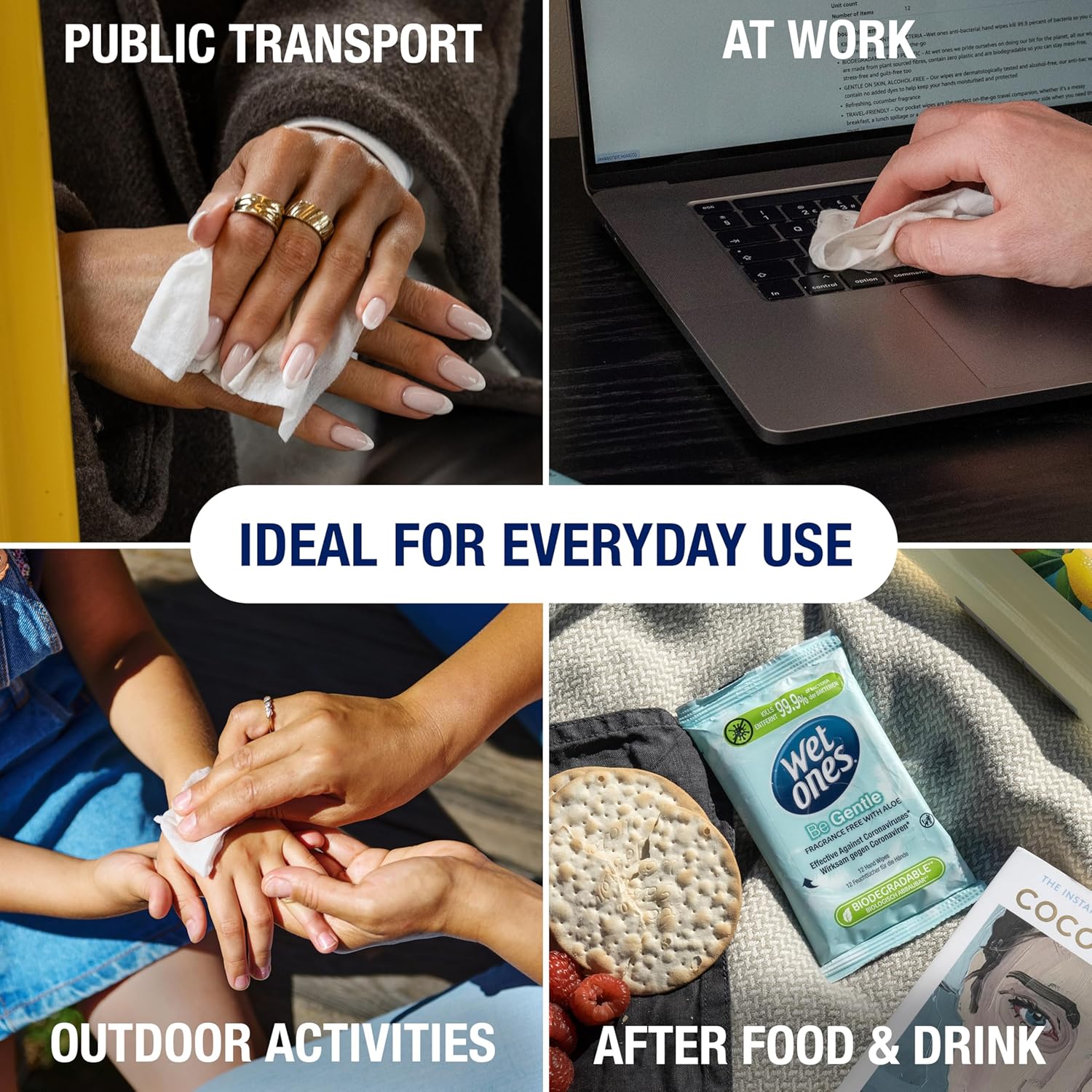 Thumbnail 3 de Wet Ones Be Gentle Plastic Free Antibacterial Pocket Wipes