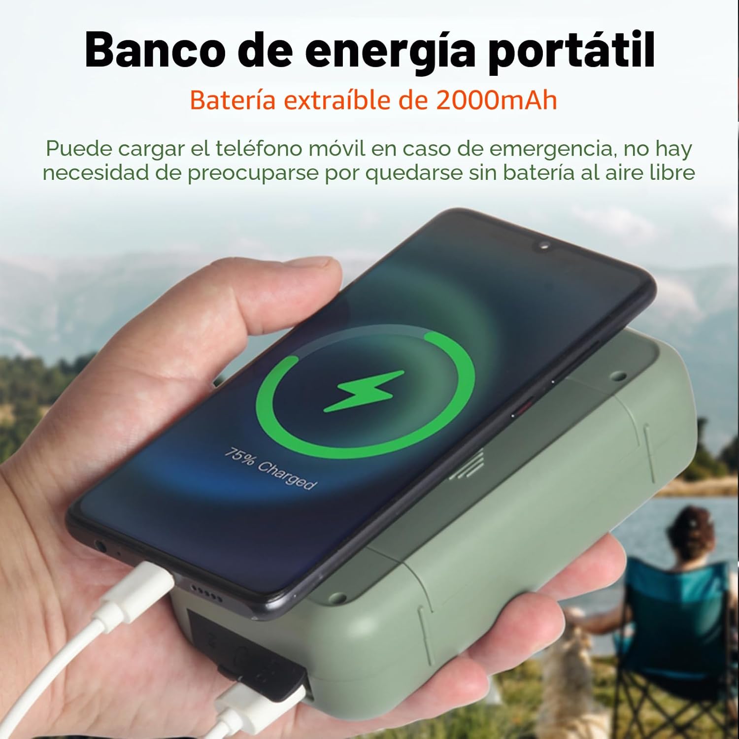 Detalle 2 de Radio de Emergencia Portátil 2000mAh