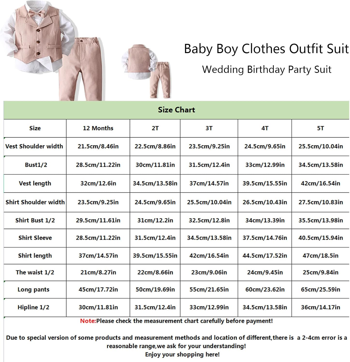 Thumbnail 4 de Kimocat Baby Boy Formal Suit Set Cotton Blend
