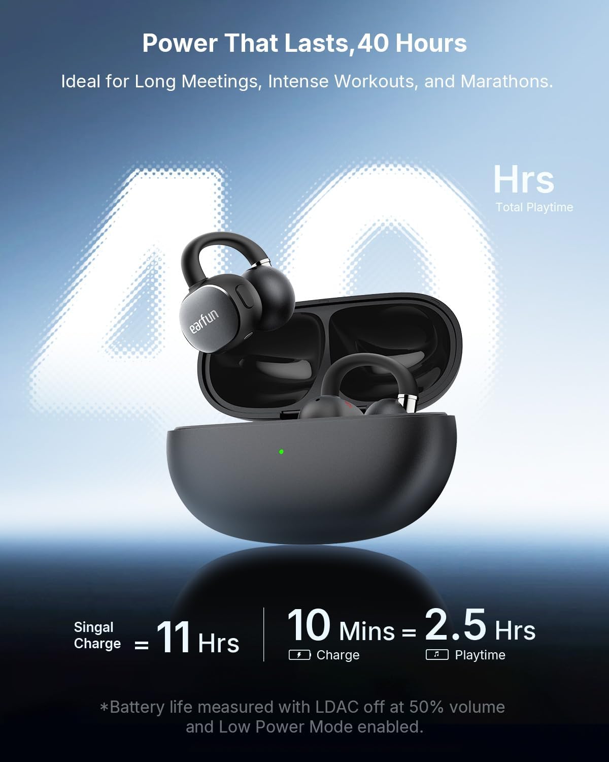 Thumbnail 5 de EarFun Clip 2 CW200 Open-Ear Clip-On Earbuds with LDAC and Bluetooth 6.0