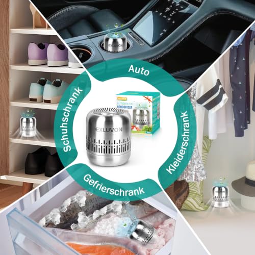 Detalle 1 de Exluvon Kühlschrank-Geruchsneutralisierer aus SUS304 Edelstahl, duftfrei, bis zu 10 Jahre