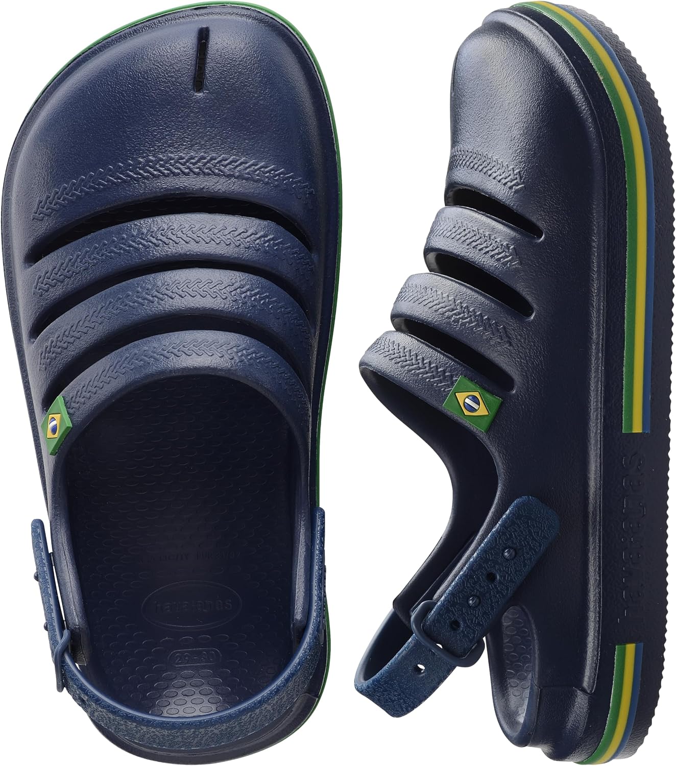 Thumbnail 3 de Havaianas Kids Clog Brasil in blu navy: zoccoli unisex per bambini e ragazzi